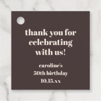 Remerciement pour une fête d'anniversaire moderne