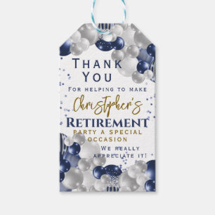 Étiquettes-cadeau Remerciement pour une fête de retraite