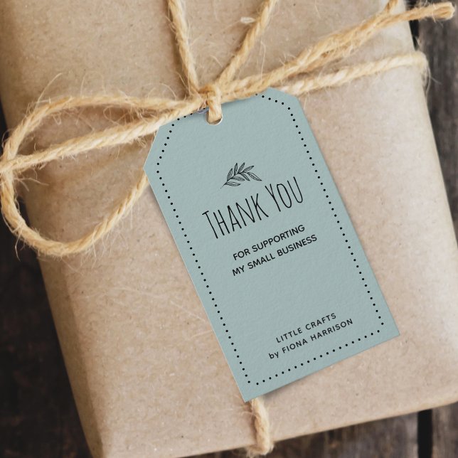 Étiquettes-cadeau Remerciement Terreux Pour Soutenir Ma Petite Entre (Earthy Thank You For Supporting My Small Business Gift Tags)