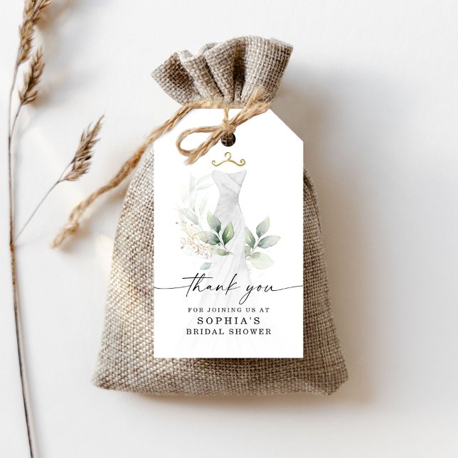 Étiquettes-cadeau Remerciements de Baby Shower de mariage à l'aquare (Créateur téléchargé)