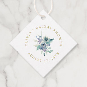 Étiquettes Cadeau Remerciements de Fête de Mariage Luxe Floral