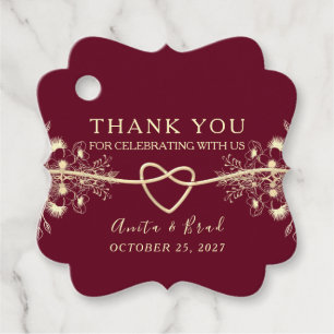 Étiquettes Cadeau Remerciements de mariage en Bourgogne