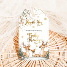 Remerciements pour Baby Shower Cerf Hiver 