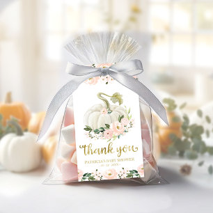 Étiquettes-cadeau Remerciements pour Baby Shower de Fille sur le thè
