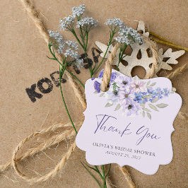 Étiquettes Cadeau Remerciements pour Baby Shower Mariée - Fleur Viol