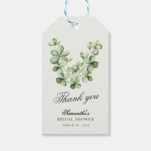 Étiquettes-cadeau Remerciements pour la fête de mariage Green Shamro