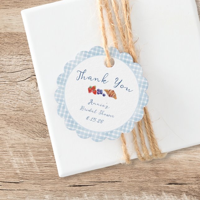 Étiquettes Cadeau Remerciements pour la Mariée de la Baby Shower Bru (Créateur téléchargé)