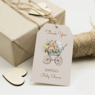 Étiquettes-cadeau Remerciements pour la réception Baby Boho Floral p