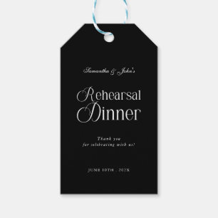 Étiquettes-cadeau Remerciements pour le Dîner de Répétition Moderne