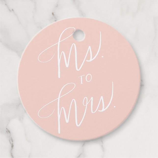 Étiquettes Cadeau Remettre Mme à Mme Fête des mariées (Devant)