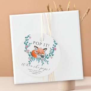 Étiquettes Cadeau Renard en fleur - Pop it! Quand elle éclaire !