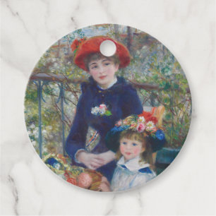 Étiquettes Cadeau Renoir Deux Sœurs Terrasse Impressionnisme Françai