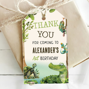 Étiquettes-cadeau Reptile de marais 1er fête d'anniversaire