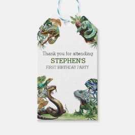 Étiquettes-cadeau Reptile Slither Crawl Serpent Turtle Anniversaire