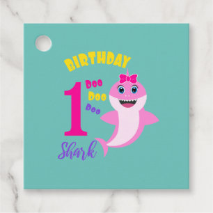 Étiquettes Cadeau Requin mignon 1er anniversaire