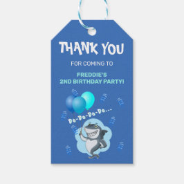 Étiquettes-cadeau Requin mignon | Blue Birthday Personnalisé