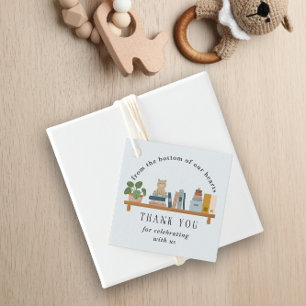 Étiquettes Cadeau Réserver Etagère Baby shower Bleu clair garçon