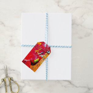 Étiquettes-cadeau Résumé de la palette d'artiste joyeuse