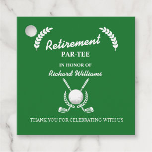 Étiquettes Cadeau Retraite Golf Clubs Wreath Fête à thème