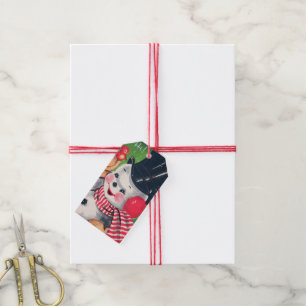 Étiquettes-cadeau Retro Christmas Holiday snowman party ajouter un n