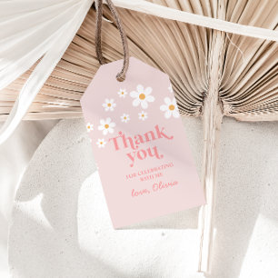Étiquettes-cadeau Retro Daisy Rose boho merci cadeau