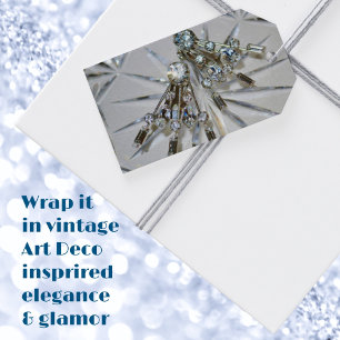 Étiquettes-cadeau Retro Glam Rhinestones