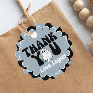 Étiquettes Cadeau Rétro Groovy Un Heureux Garçon Boo Merci