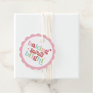 Étiquettes Cadeau Retro Pastel Baking Spirit's Bright Christmas
