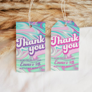 Étiquettes-cadeau Retro Super Anniversaire Merci Favoriser les étiqu