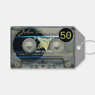 Étiquettes-cadeau Retro T5 Audiotape 50e anniversaire Merci cadeau T