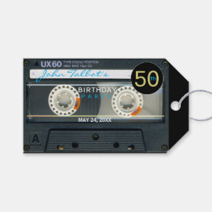 Étiquettes-cadeau Retro T6 Audiotape 50e anniversaire Merci cadeau T