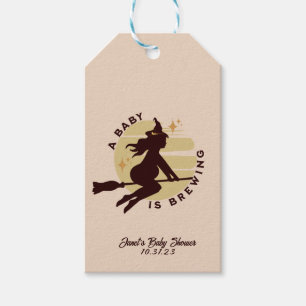 Étiquettes-cadeau Retro Witch Baby fait une Baby Shower