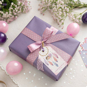 Étiquettes-cadeau rêve-catchoir à l'aquarelle pour la baby shower
