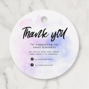 Étiquettes Cadeau rêve pastel sky splash business merci
