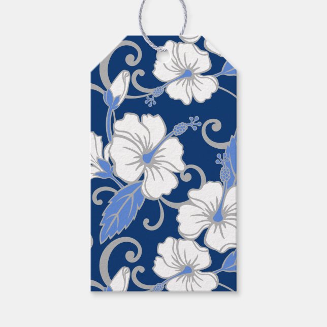 ÉTIQUETTES-CADEAU RÊVE POLYNÉSIENNE (BLEU) (Devant)