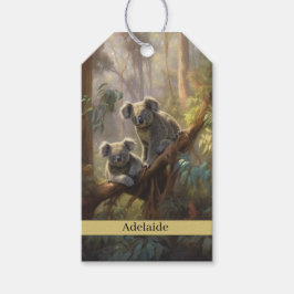 Étiquettes-cadeau Rêves de forêt de koalas, personnalisé 