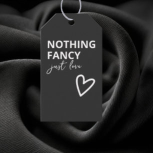 Étiquettes-cadeau Rien De fantaisie Juste Amour Minimaliste Mariage