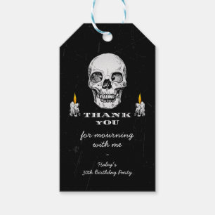 Étiquettes-cadeau RIP 20s Années Crâne gothique Noir 30e anniversair