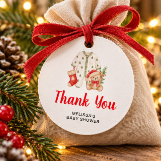Étiquettes Cadeau Robe de bébé Joyeux petit bébé Remerciement pour B
