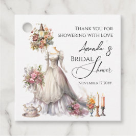 Étiquettes Cadeau Robe de Mariée Fantaisiste Victorienne Enterrement