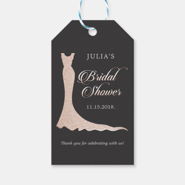 Étiquettes-cadeau Robe mariage (Devant)