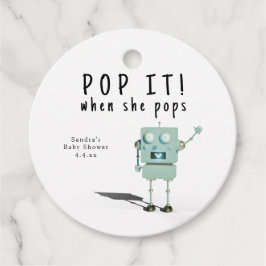 Étiquettes Cadeau Robot 3D garçon - pop it! quand elle pop