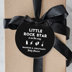 Étiquettes Cadeau Rock N Roll Baby shower Edgy Little Rock Star