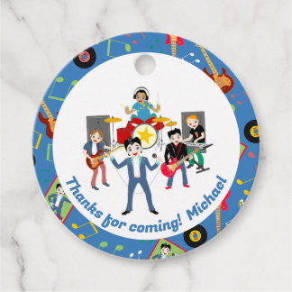 Étiquettes Cadeau Rock Star Boys Band Anniversaire