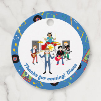 Étiquettes Cadeau Rock Star Girl Band Anniversaire
