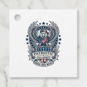 Étiquettes Cadeau Rocker du bandana patriotique Méta musique Old Glo