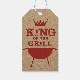 Étiquettes-cadeau Roi Du Grill, Rouge