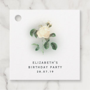 Étiquettes Cadeau Rose couleur Pastel Pearl et Damask