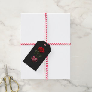 Étiquettes-cadeau Rose d'Amour Infini