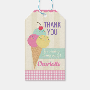 Étiquettes-cadeau Rose de glace d'étiquettes de Merci de fête
